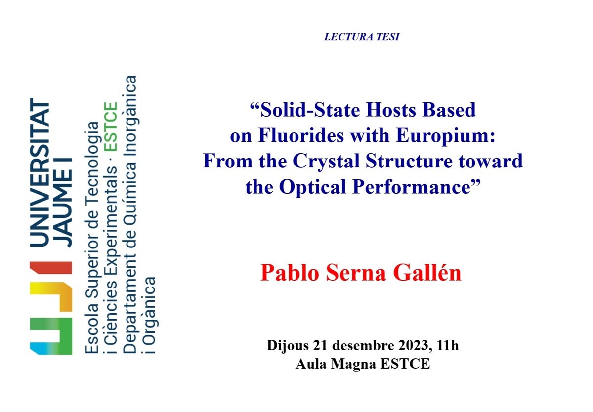 ⏳⏳ 🎄🎼 It's beginning to look a lot like a PhD... 🎓
Everywhere you go,
Take a look at this fairytale, it's exciting once again. 🧪
With some photons and electrons that glow...🎶🎄🌟✨

Some fun-tastic carol 🤣 to be prepared for the #ThesisDefense, almost here! 

@ESTCE_UJI