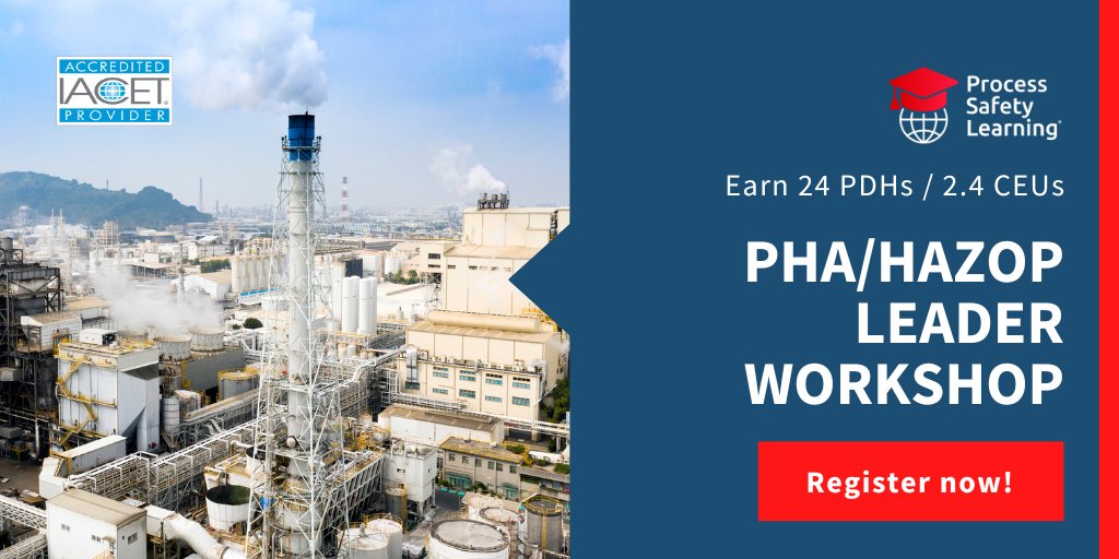 psl_lms's tweet image. Are you prepared to lead a PHA/HAZOP? Register early for our February workshop and receive a 10% discount. Learn PHA/HAZOP Team Leader concepts, techniques for effective facilitation targeted at full team participation &amp;amp; more! ➡️🔗 bit.ly/49ewcrl #ProcessSafetyTraining