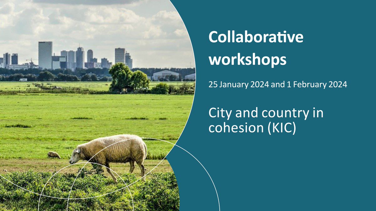 NWO will organize two on-site collaborative workshops for the call 'City and country in cohesion'. The call aims to contribute to an integrated approach to spatial solutions for the biophysical system. Application deadline: 14 December. nwo.nl/en/meetings/co…