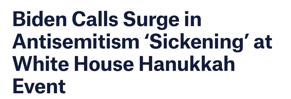 .@POTUS: “I also recognize you’re hurt from the silence, and the fear and for your safety because the surge of antisemitism in the United States of America and around the world is sickening.”