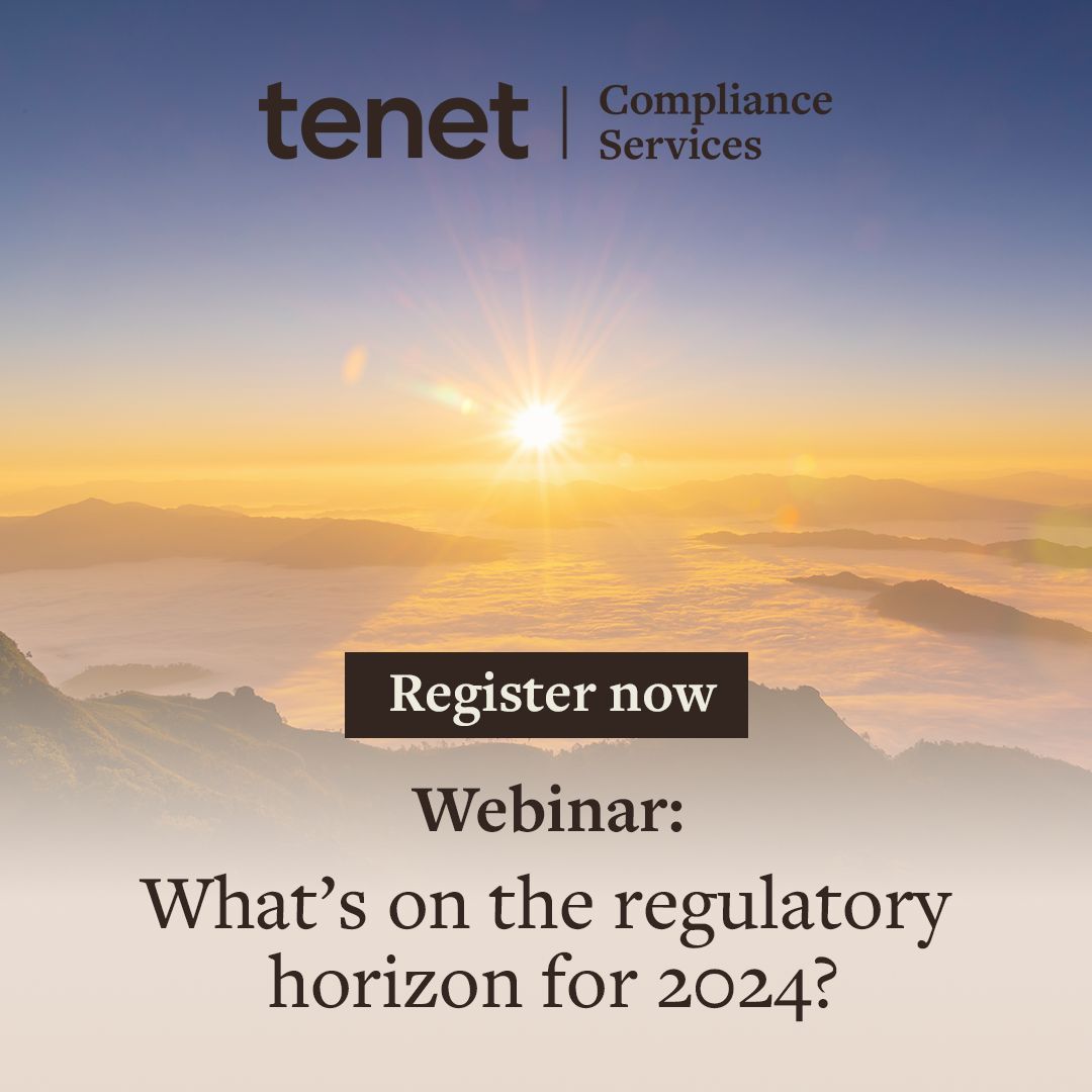 Have you signed up to Tenet Compliance Services 2024 horizon scanning webinar?

What does 2024 hold for advisers? 

Sign up for our webinar on Wednesday 17th January to find out 👇

bit.ly/47u0PHw