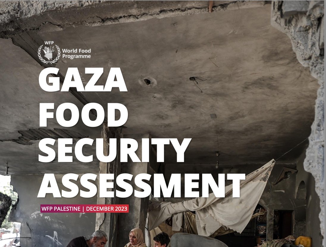 Recent @WFP Assessment of #FoodSecurity across the regions of #Gaza shows that over 83% have inadequate food and around 40% are suffering severe #hunger.