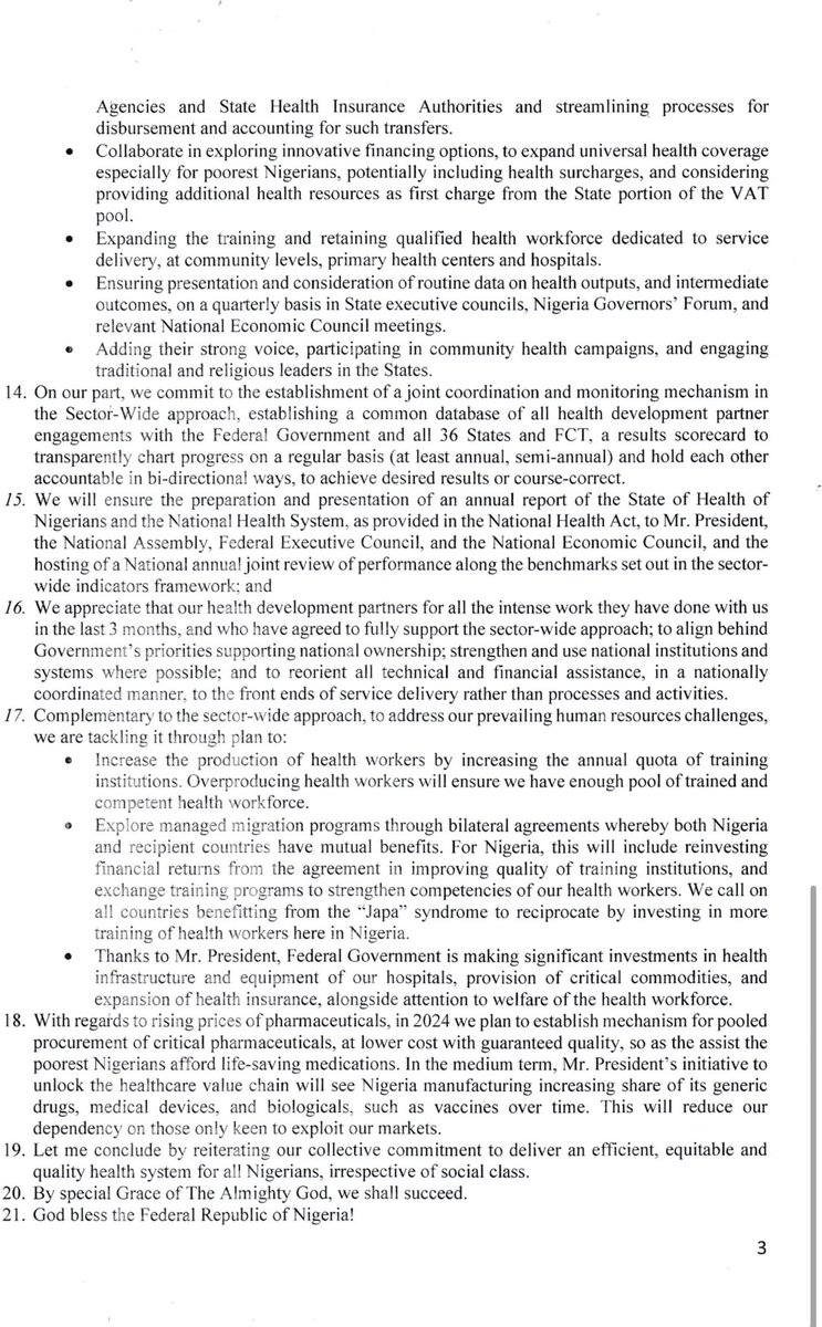 Text of my remarks at the Commemoration of the #UHCDay and Unveiling of the Nigeria Health Sector Renewal Investment Initiative by HE President Bola Ahmed Tinubu, GCFR. Let me use this occasion to express our profound appreciation to HE President Ahmed Bola Tinubu, GCFR…