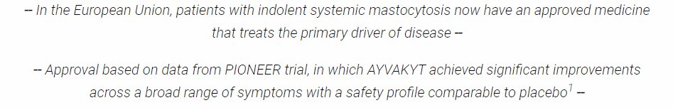 $BPMC
🇺🇸
Blueprint Medicines

AYVAKYT® (avapritinib) Receives European Commission Approval as the First and Only Treatment for Indolent Systemic Mastocytosis

ir.blueprintmedicines.com/news-releases/…

cc: $COGT