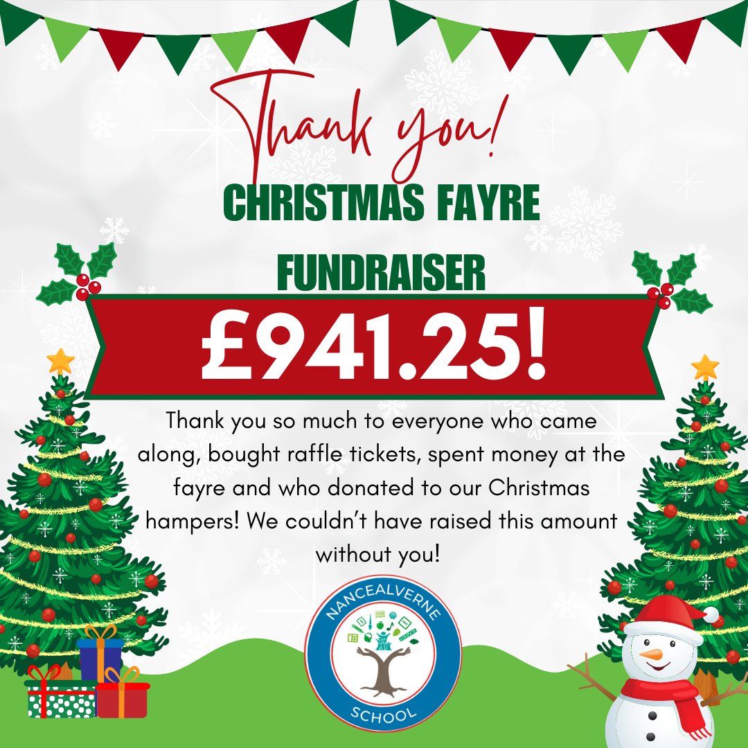 What an incredible fundraising amount from our Christmas fayre! We can't thank our school community enough! #school #SEND #parent #carers #families #fundraising #funding #christmas #christmasfayre @SPTrust1