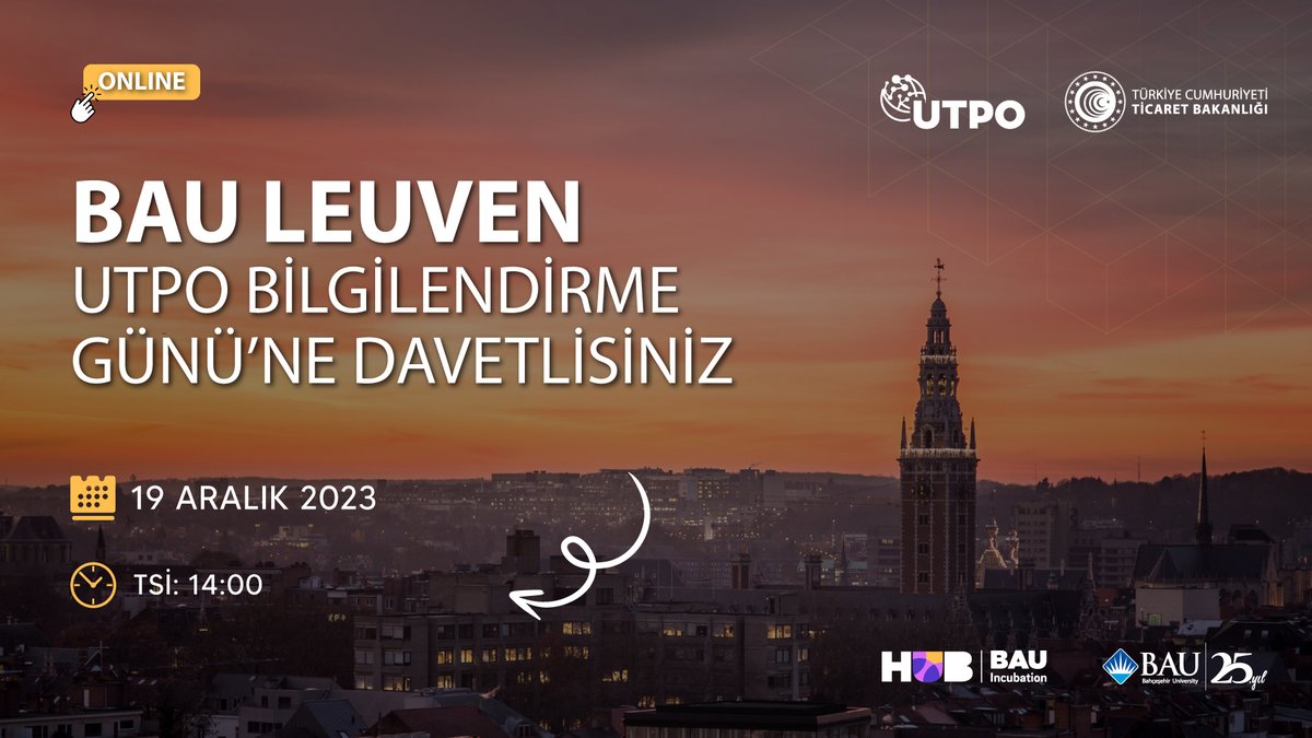 📢 Bahçeşehir Üniversitesi, Bilişim Şirketlerini Dünya Pazarlarıyla Buluşturuyor!

📅 Bilgilendirme Günü: 19 Aralık | 🕒 Saat: 14:00 | 📍 Yer: Teams

🔖Detaylı bilgiler ve kayıt için;
l24.im/YjfIV6e
