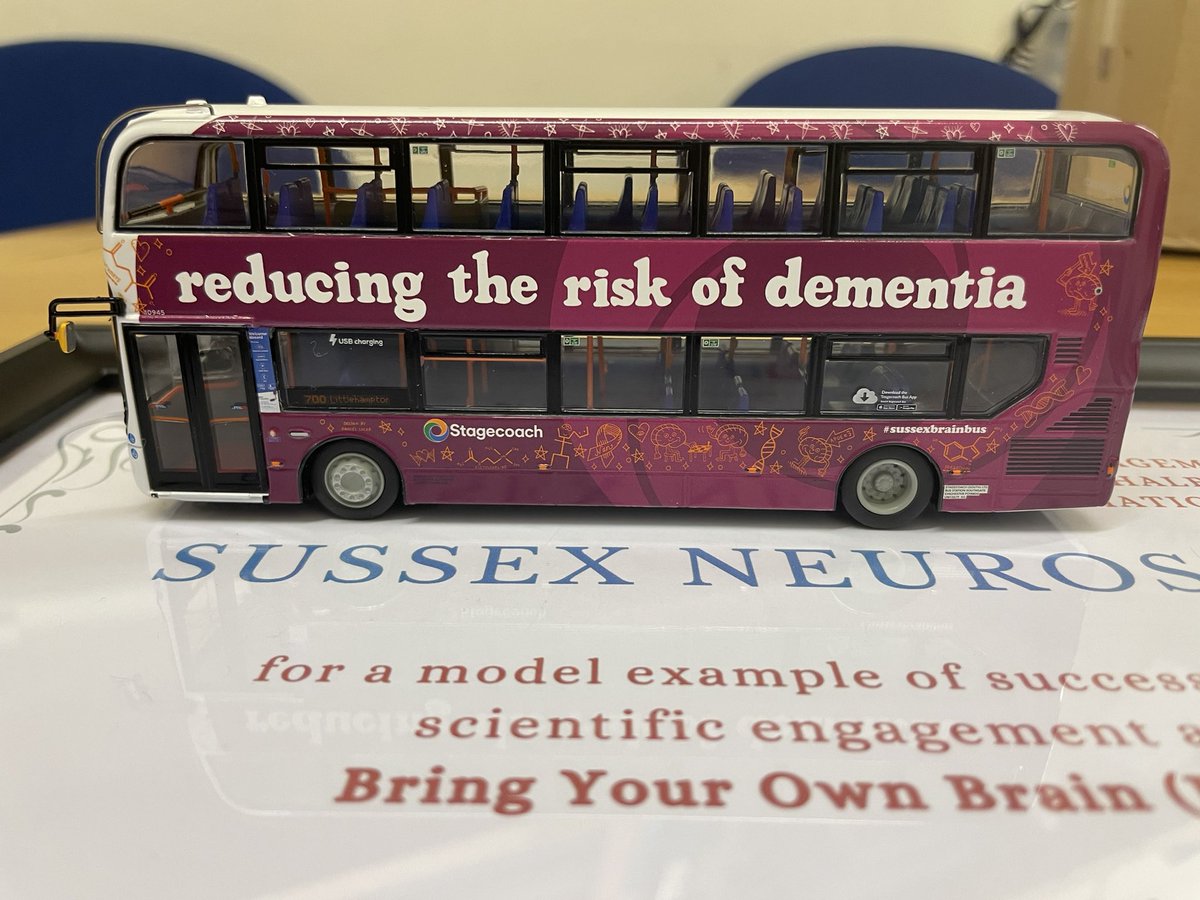 Thanks <a href="/BritishNeuro/">British Neuroscience Association</a> for recognising <a href="/SussexNeuro/">SussexNeuro</a>’s public engagement work in Brighton and surrounding areas. It has been so much fun and wonderful to see our work being rewarded. <a href="/SussexUni/">University of Sussex</a> <a href="/Sussex_Psych/">Sussex Psychology</a> <a href="/SussexLifeSci/">Sussex Life Sciences</a> <a href="/BSMSMedSchool/">BSMS</a> <a href="/ARUKscientist/">Research at ARUK</a> <a href="/BACA_UK/">Brighton Aldridge Community Academy</a> #SussexBrainBus