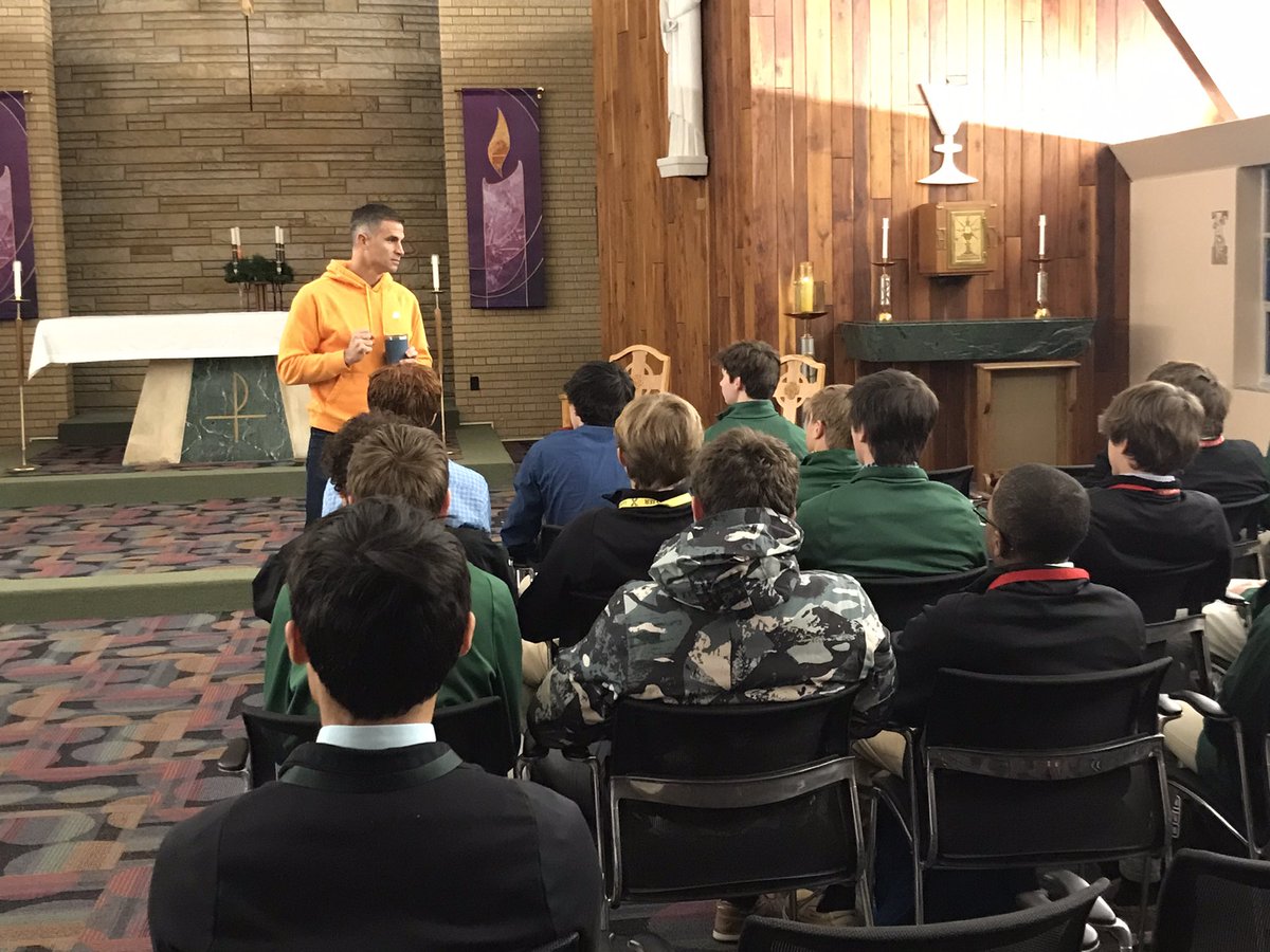 St. X would like to give a big-time THANK YOU to Tiger-Forever, <a href="/ChrisBurke02/">Chris Burke</a>, for speaking with us this morning at Tigers for Christ. Chris let us know that faith and sports don’t contradict, they collide. Christian characteristics and success in athletics go hand in hand.