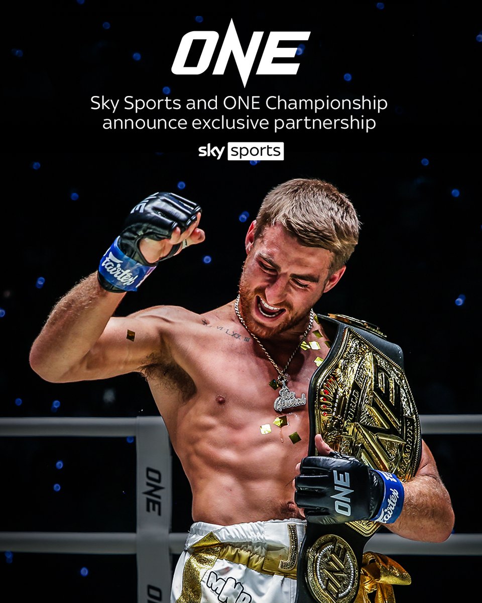Sky Sports and ONE Championship have today announced an exclusive partnership to air ONE events in the UK and Ireland 🙌 ONE is the world's largest martial arts organization, showcasing fights in a range of martial arts including MMA, Muay Thai, Kickboxing and more 👊 The…