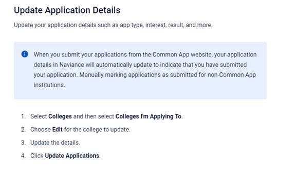 Class of 2024, as you start receiving college decisions, update the application status of each college you applied to in Naviance! It's easy and fun! #collegedecisions
