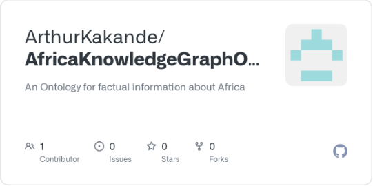 ArthurKakande's tweet photo. I created "An Ontology for Capturing Factual Information about Africa Over Knowledge Graphs", it can further be expanded to capture info about any other continent or capture info about all continents altogether.

#Ontology👉https://t.co/QEPwQ1IZ4Z

#knowledgegraphs #semanticweb https://t.co/nT1G2kp7rH
