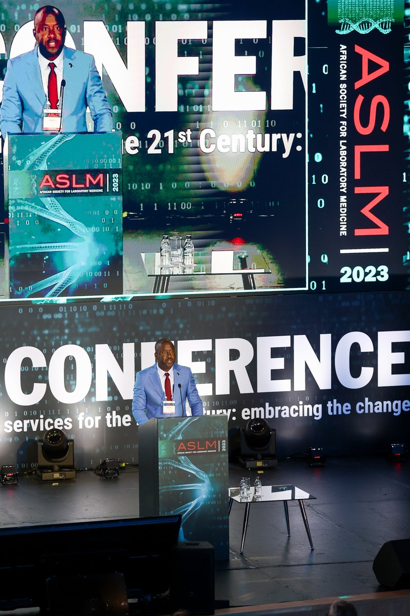 Happening now.. Mr. Nqobile Ndlovu takes the stage at the ASLM 2023 6th Biennial Conference through a journey to 'Shaping Laboratory Systems and Diagnostics Services for the 21st Century: Embracing the Change.' #ASLM2023 #LabSystems #Diagnostics #ChangeIsHere