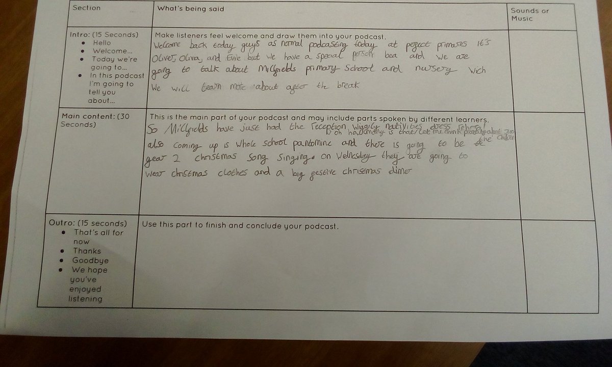 🎙️Year 4 are busy writing scripts for their podcasts 🎙️