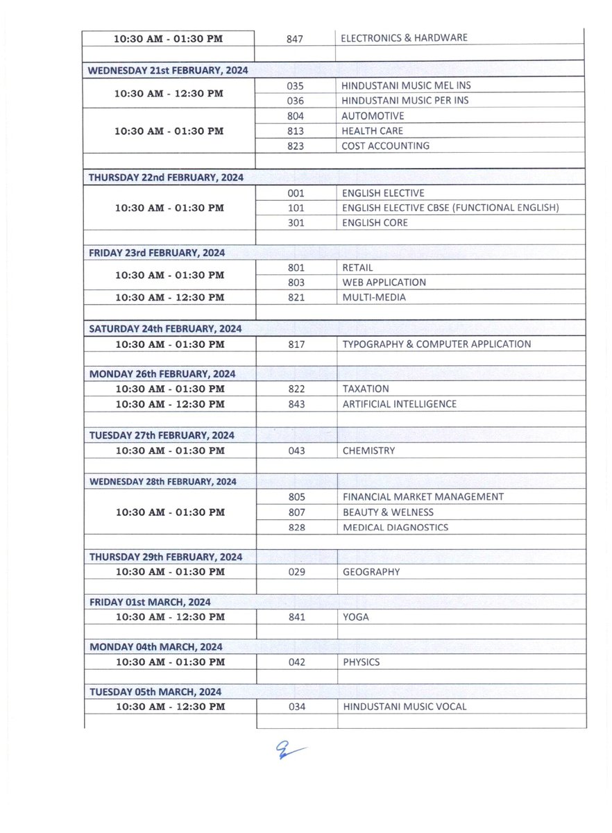 Telangana_360's tweet image. #CBSE #XIIClass #Examinations #TimeTable 2024

[1/2]