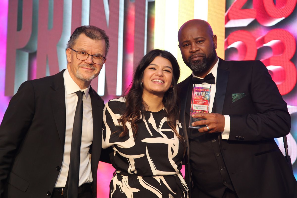 Congratulations to our very own <a href="/DwayneCowans1/">Dwayne Cowans</a> who has been awarded #AccountManager of the Year in the 2023 #PrintITAwards! 🎉 Dwayne’s depth of expertise enables him to provide the support &amp; insight to nurture lifelong customer partnerships: bit.ly/41kWLaT