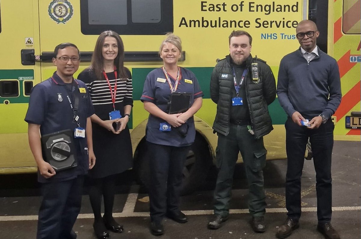 Andrew Larby (@eeast_alarby) on Twitter photo Out and about in #Watford today supporting #Stroke #Video #Triage at <a href="/WestHertsNHS/">West Herts Teaching Hospitals NHS Trust</a> today. 1 patient video triaged today so far. It’s available to all #EEAST <a href="/EastEnglandAmb/">EEAST Ambulance Service</a> crews via FaceTime using iPads 09/17 Monday to Friday <a href="/EoEISDNs/">East of England Integrated Stroke Delivery Network</a> <a href="/joclayden/">Jo Clayden</a> <a href="/MonaghanPatel/">Dawn Monaghan-Patel</a> <a href="/Rogerslaura77/">Laura Rogers</a> Out and about in #Watford today supporting #Stroke #Video #Triage at <a href="/WestHertsNHS/">West Herts Teaching Hospitals NHS Trust</a> today. 1 patient video triaged today so far. It’s available to all #EEAST <a href="/EastEnglandAmb/">EEAST Ambulance Service</a> crews via FaceTime using iPads 09/17 Monday to Friday <a href="/EoEISDNs/">East of England Integrated Stroke Delivery Network</a> <a href="/joclayden/">Jo Clayden</a> <a href="/MonaghanPatel/">Dawn Monaghan-Patel</a> <a href="/Rogerslaura77/">Laura Rogers</a>