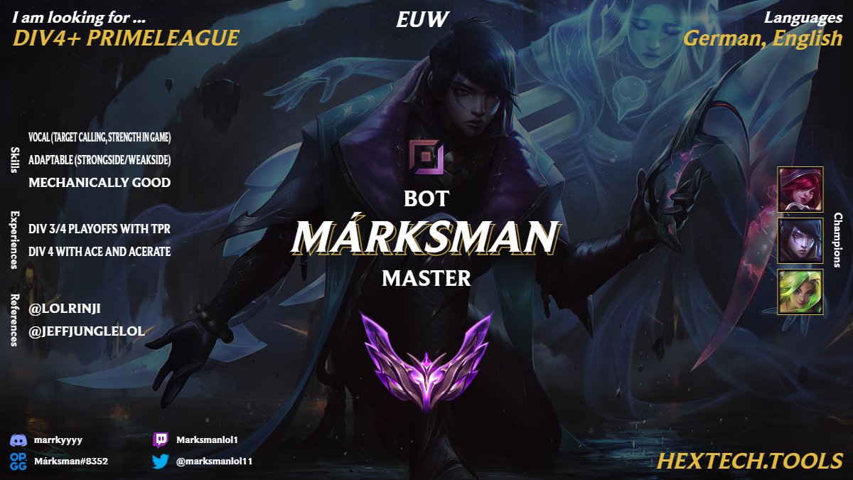 Now that the winter split has concluded i am looking to explore my options for the next split. If you are interested feel free to send me a DM on Twitter or via Discord, i would be happy to answer all of your questions.

Like and retweets are much appreciated🧡