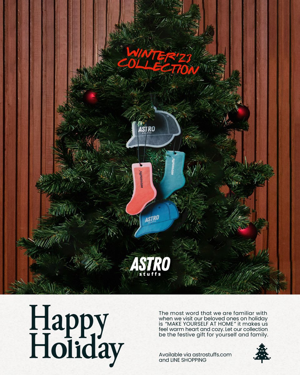 Add some ornaments like our air fresheners to your Christmas tree to make it more special :)

Available via astrostuffs.com and LINE SHOPPING

#ASTROStuffsWINTER23
#makeyourselfathome
#astrostuffs