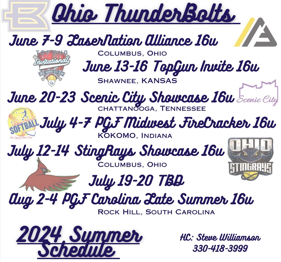 2024 Summer Schedule 🔽