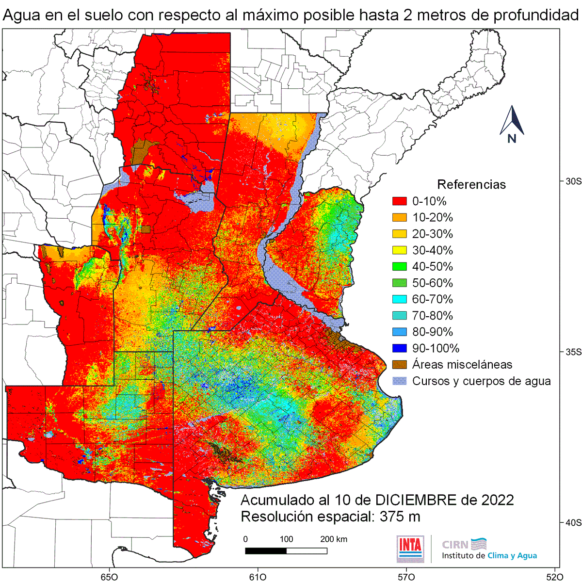 JorgeLMercau's tweet photo. Actualización #Agua2m
estimado al 10Dic en esta campaña y 3 anteriores. https://t.co/wNmyoHqga7

La foto sería mejor q la 2022  y peor q la 21 y 20.
Las 3 anteriores fueron #Niña y esta #Niño, pero con un noviembre maso...
🤞🌧️diciembre https://t.co/L6owYVCwLM
