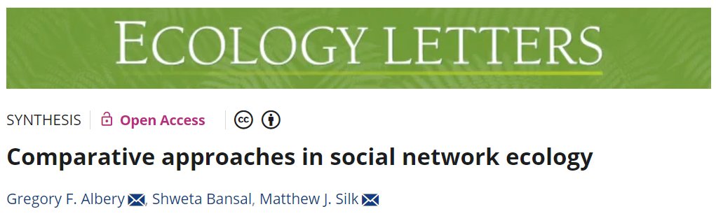 Greg Albery (@gfalbery) on Twitter photo New paper!! In it, <a href="/mattjsilk/">Matthew Silk</a>, <a href="/bansallab/">Shweta Bansal</a>, and I look at the social network literature to examine how and why people compare social networks across species, identifying problems and suggesting solutions to help do so in the future: onlinelibrary.wiley.com/doi/full/10.11… New paper!! In it, <a href="/mattjsilk/">Matthew Silk</a>, <a href="/bansallab/">Shweta Bansal</a>, and I look at the social network literature to examine how and why people compare social networks across species, identifying problems and suggesting solutions to help do so in the future: onlinelibrary.wiley.com/doi/full/10.11…