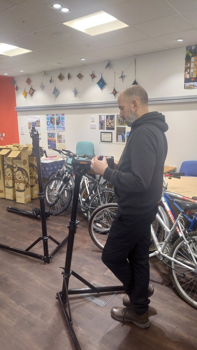 The CSI project (@lambtamasin) on Twitter photo <a href="/ActiveLancs/">Active Lancashire</a> in partnership with <a href="/thebaywellbeing/">The Bay: A Blueprint for Recovery</a> are running a free bike workshop today! 6 people from Morecambe are currently learning to repair bikes, on which they will ride home at the end, thanks to <a href="/bc19cic/">Breaking Cycles CIC</a> for providing the workshop. <a href="/ActiveLancs/">Active Lancashire</a> in partnership with <a href="/thebaywellbeing/">The Bay: A Blueprint for Recovery</a> are running a free bike workshop today! 6 people from Morecambe are currently learning to repair bikes, on which they will ride home at the end, thanks to <a href="/bc19cic/">Breaking Cycles CIC</a> for providing the workshop.