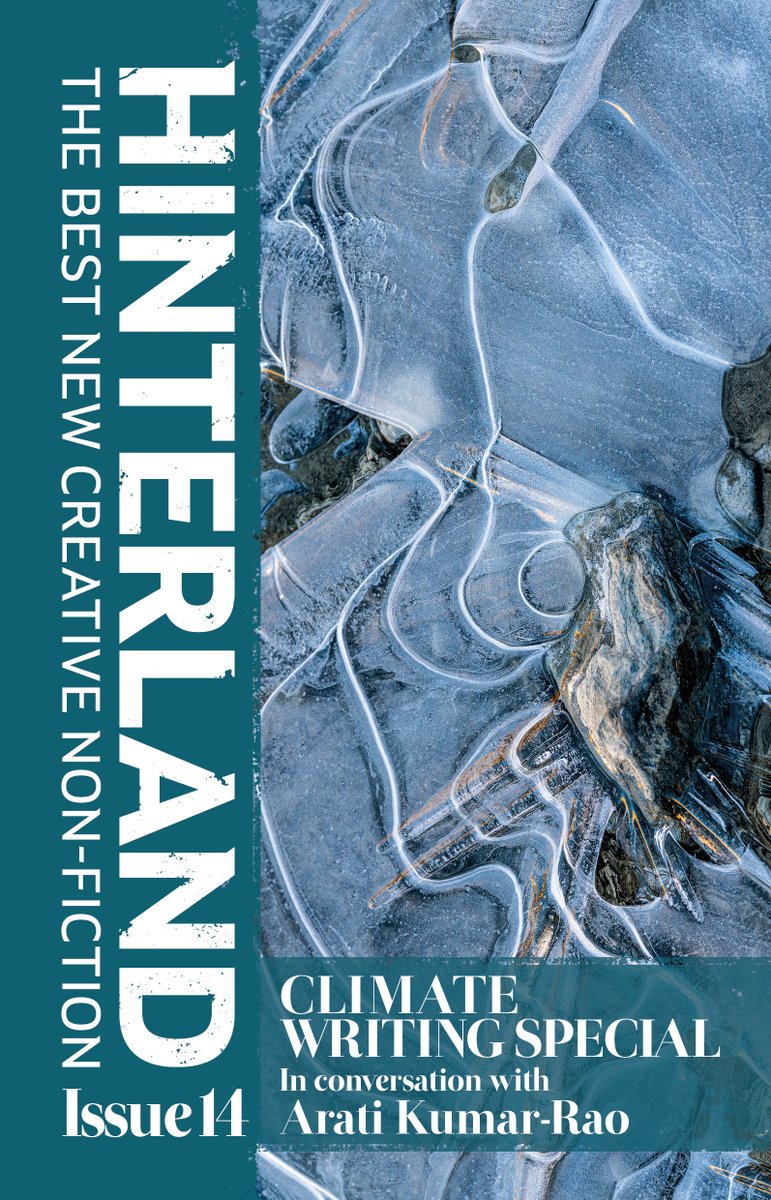 We absolutely adore the cover of our latest issue, by photographer @GhaleTashir. Issue 14 is a climate writing special, guest edited by @ionamacduff and featuring an interview with @AratiKumarRao - and best of all, you can preorder it right now: hinterlandnonfiction.com/shop/issue-14-…