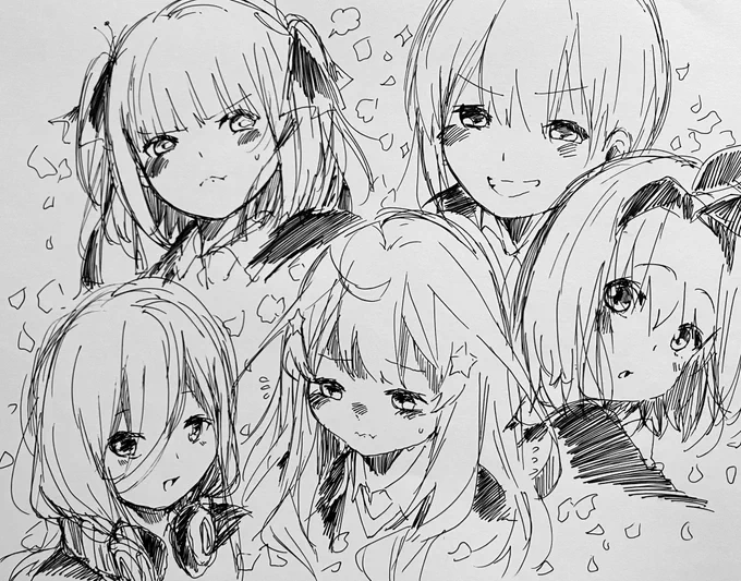 最近全然描けてなかったので落書きで一発書きなので雑ですが…#五等分の花嫁 #イラスト 