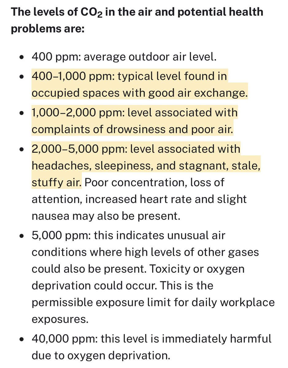 We discussed some effects of different CO2 levels on the human body, highlighting the additional burden of poor IAQ specifically on neurodiversities such as dyslexia. 

#CO2Monitors #IAQ

4/