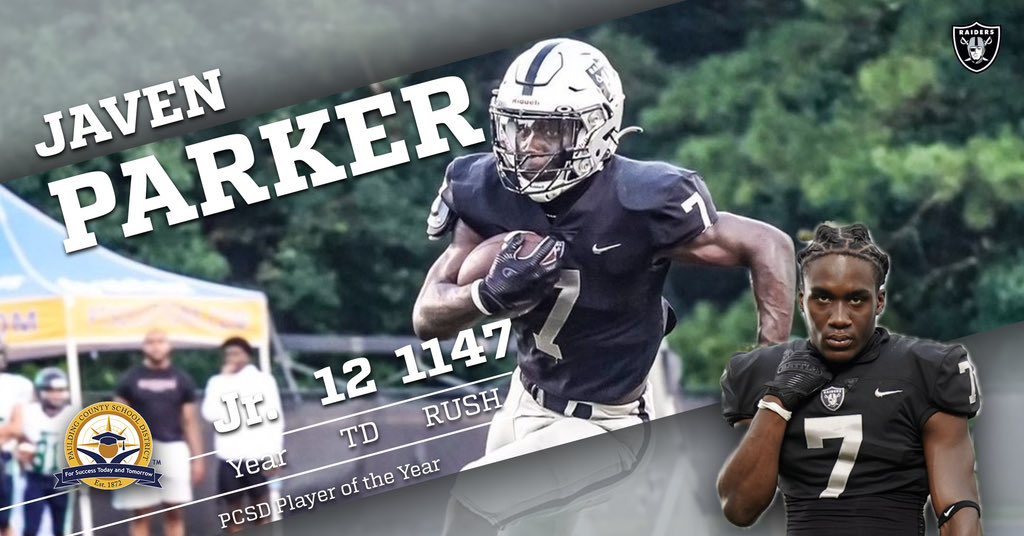 🏈🏆 Congratulations to <a href="/Jav7n/">Javen “J7” Parker</a>, <a href="/EPHSRecruiting/">EPHSRecruitsFB</a> running back! Named <a href="/pauldingboe/">Paulding County School District</a> Player of the Year in football, Javen's exceptional season included 1147 rushing yards, 12 touchdowns, and stellar contributions in 10 games. A true MVP on and off the field! WE. ARE. EAST. 🏴‍☠️⚔️🏴‍☠️