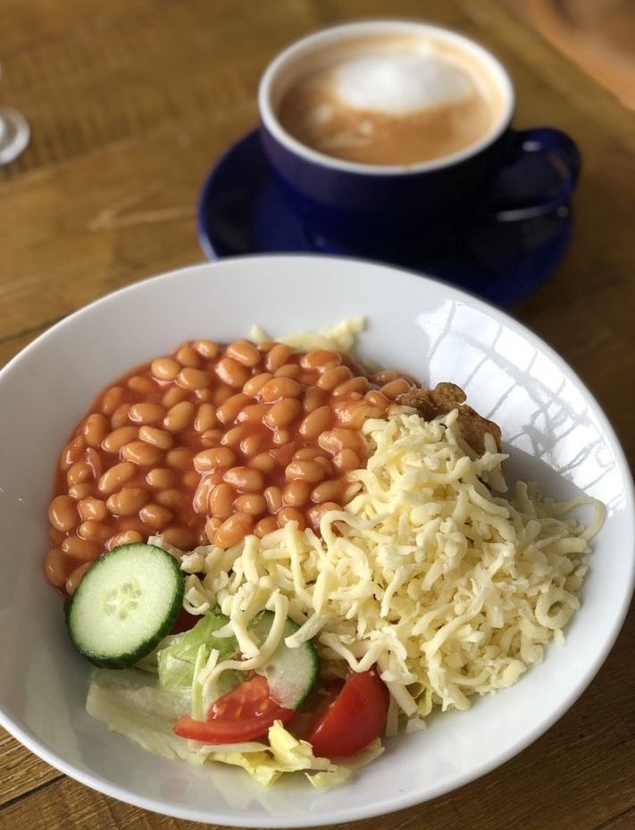 Cheese, Salad and Beans