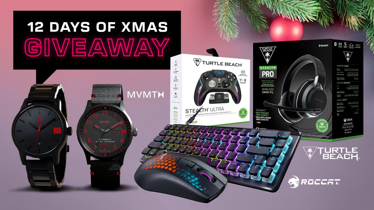 Day 12 of our 12 Days of Xmas Giveaways features @mvmt! You could win... 🎧 Stealth Pro 🎮 Stealth Ultra ⌨️ Vulcan II Mini Air 🖱️ Burst Pro Air ⌚ Limited Edition MVMT x Call of Duty Watch Enter here 👇 sdqk.me/p/day-12-12-da…