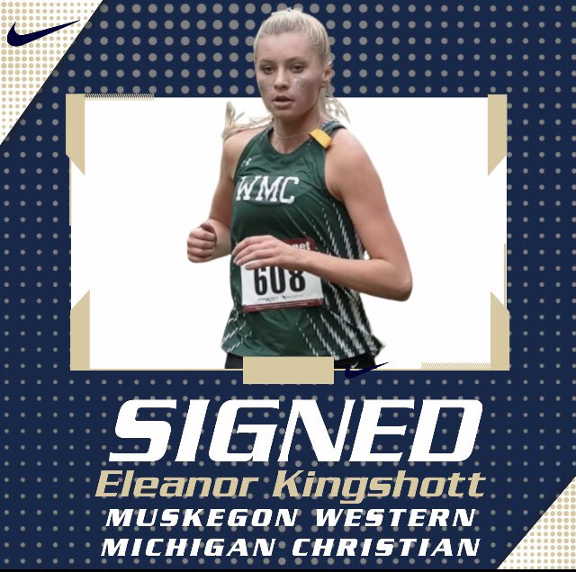 We are blessed to announce the signing of Eleanor Kingshott, from Western Michigan Christian High School. Welcome to our family Eleanor~ we cannot wait to have you on campus! 
🏃🏼‍♀️: Distance
📍: Norton Shores, MI
📚: Exercise Science

#BreakBread
#TogetherweSOAR