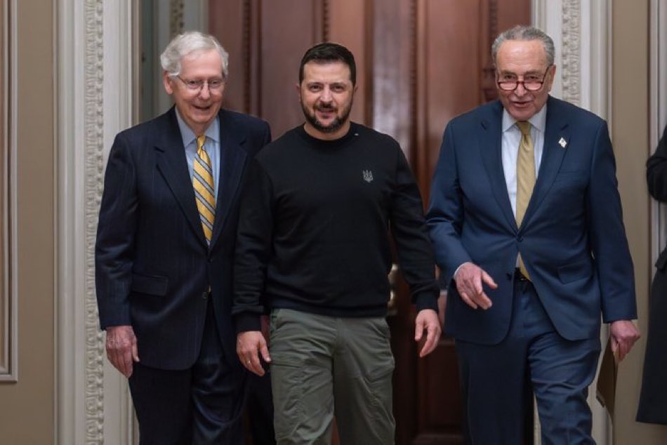 What comes to mind when you see Zelensky, Mitch McConnell and Chuck Schumer?