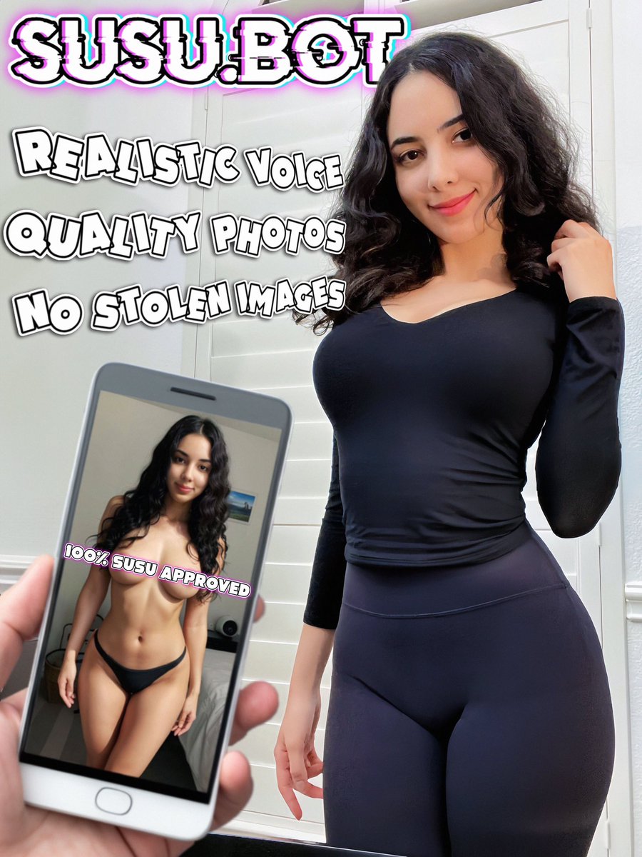 🔥Introducing Susu.bot 🔥 Text, voice messaging and hot photos are all possible and all made with consent! Don’t waste time with Susu impersonators and scuffed deepfakes when you can have high quality pictures and a scam free experience!