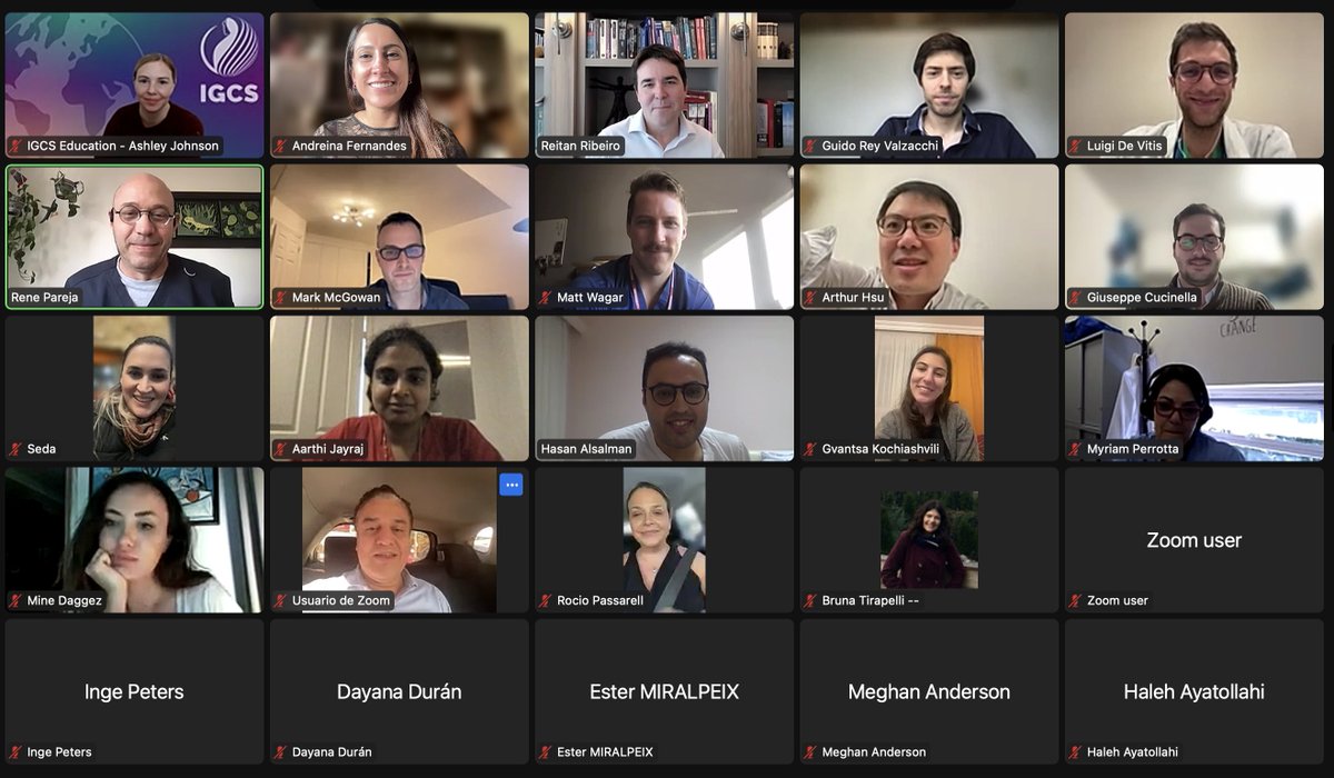 IJGC (@ijgconline) on Twitter photo ✨Today we had a very interactive and wonderful #IJGClub So many new faces, with so many questions!🤩
✨Thanks to <a href="/reitanribeiro/">reitanribeiro</a> for an incredible article, and to <a href="/RParejaGineOnco/">René Pareja</a> and <a href="/HsuMd/">Arthur_HC_Hsu</a>🤘to host the #IJGClub
✨Thanks to <a href="/IGCSociety/">IGCS</a> and <a href="/ESGO_society/">ESGO</a> for the support.
✨And so ✨Today we had a very interactive and wonderful #IJGClub So many new faces, with so many questions!🤩
✨Thanks to <a href="/reitanribeiro/">reitanribeiro</a> for an incredible article, and to <a href="/RParejaGineOnco/">René Pareja</a> and <a href="/HsuMd/">Arthur_HC_Hsu</a>🤘to host the #IJGClub
✨Thanks to <a href="/IGCSociety/">IGCS</a> and <a href="/ESGO_society/">ESGO</a> for the support.
✨And so