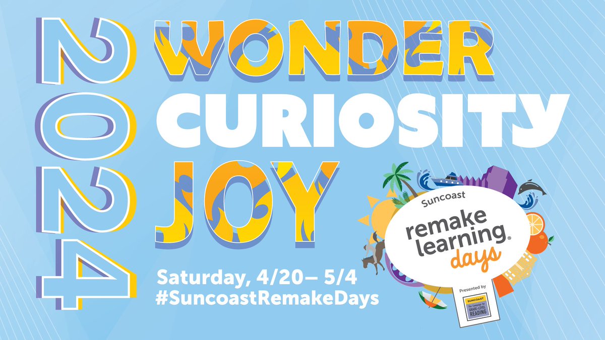 Suncoast GL Reading (@suncoastcglr) on Twitter photo With great excitement, we've begun preparations for #SuncoastRemakeDays 2024. This Friday, 12/15 is the deadline to submit your event for Early Bird support thanks to the generosity of <a href="/ThePattersonFdn/">The Patterson Foundation</a>
🌟✨ DETAILS gradelevelreadingsuncoast.net/wp-content/upl…
#RemakeDays With great excitement, we've begun preparations for #SuncoastRemakeDays 2024. This Friday, 12/15 is the deadline to submit your event for Early Bird support thanks to the generosity of <a href="/ThePattersonFdn/">The Patterson Foundation</a>
🌟✨ DETAILS gradelevelreadingsuncoast.net/wp-content/upl…
#RemakeDays