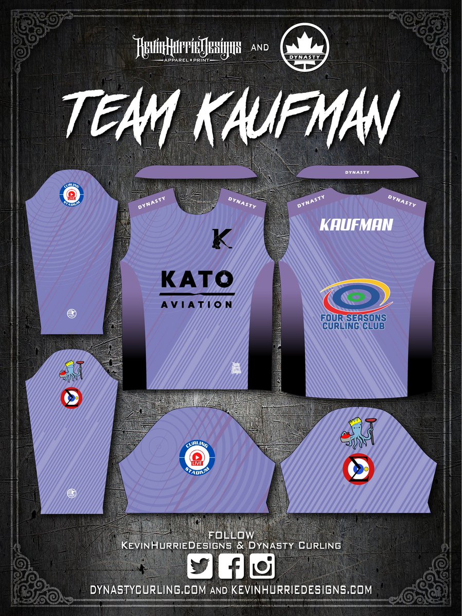 Apparel I Designed For Team Kaufman
.
#kevinhurriedesigns #dynastycurling #teamdynasty #teamkaufman #curling #curlingapparel #apparel #sports #sportsapparel #design #art #jersey #shirts #jackets #clothing #custom #sublimation #subdye #madeincanada #canadianmade