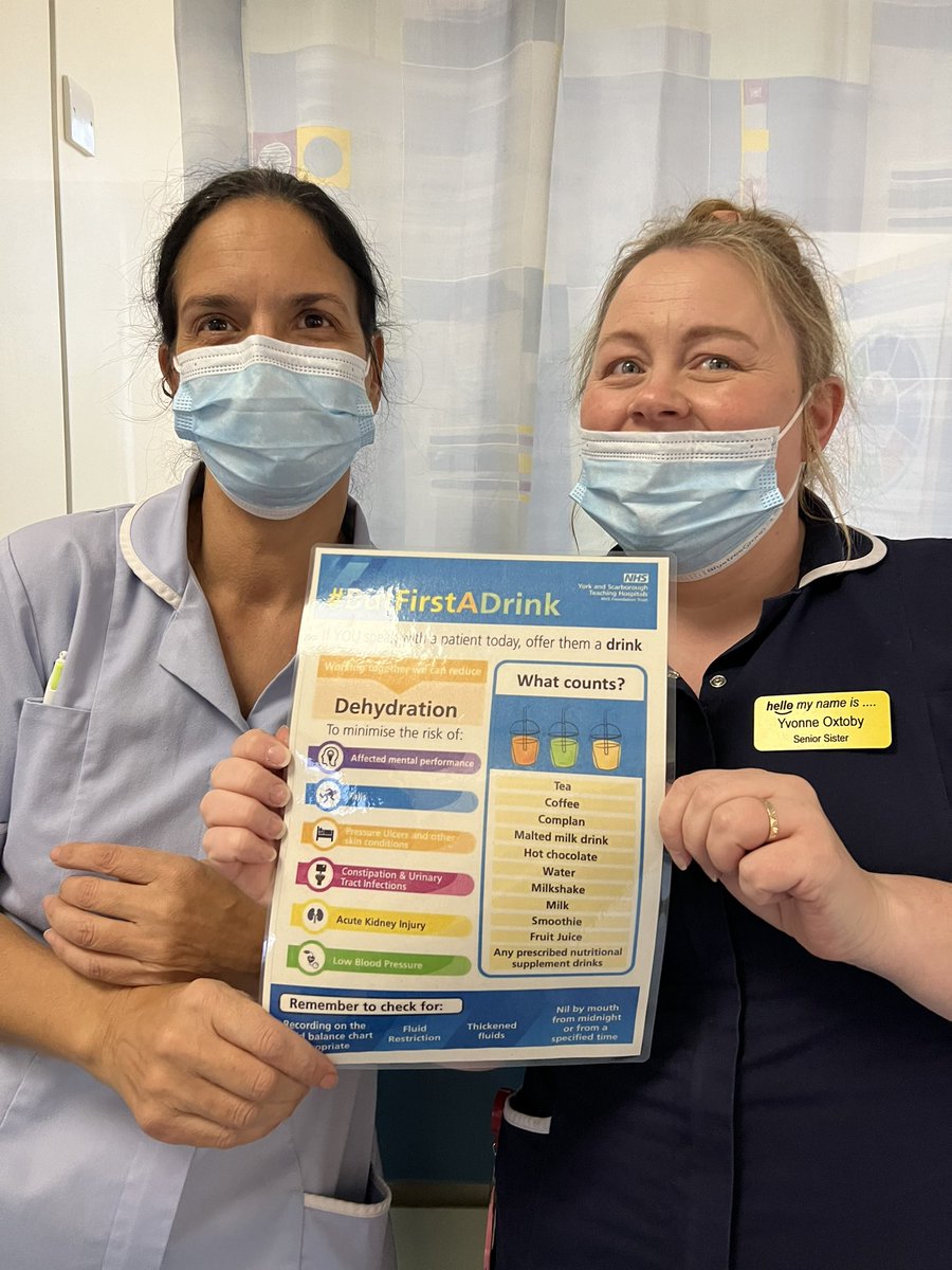 As part of nutrition and hydration month, Juniper ward are promoting the “But first a drink” initiative #hydration @TaraFilby @MYDeputyCNurses @Freya1869Oliver @SartainKj @SamanthaSo83943 @joannesayles @ZoeJenn08445397 @Charlenesargea1