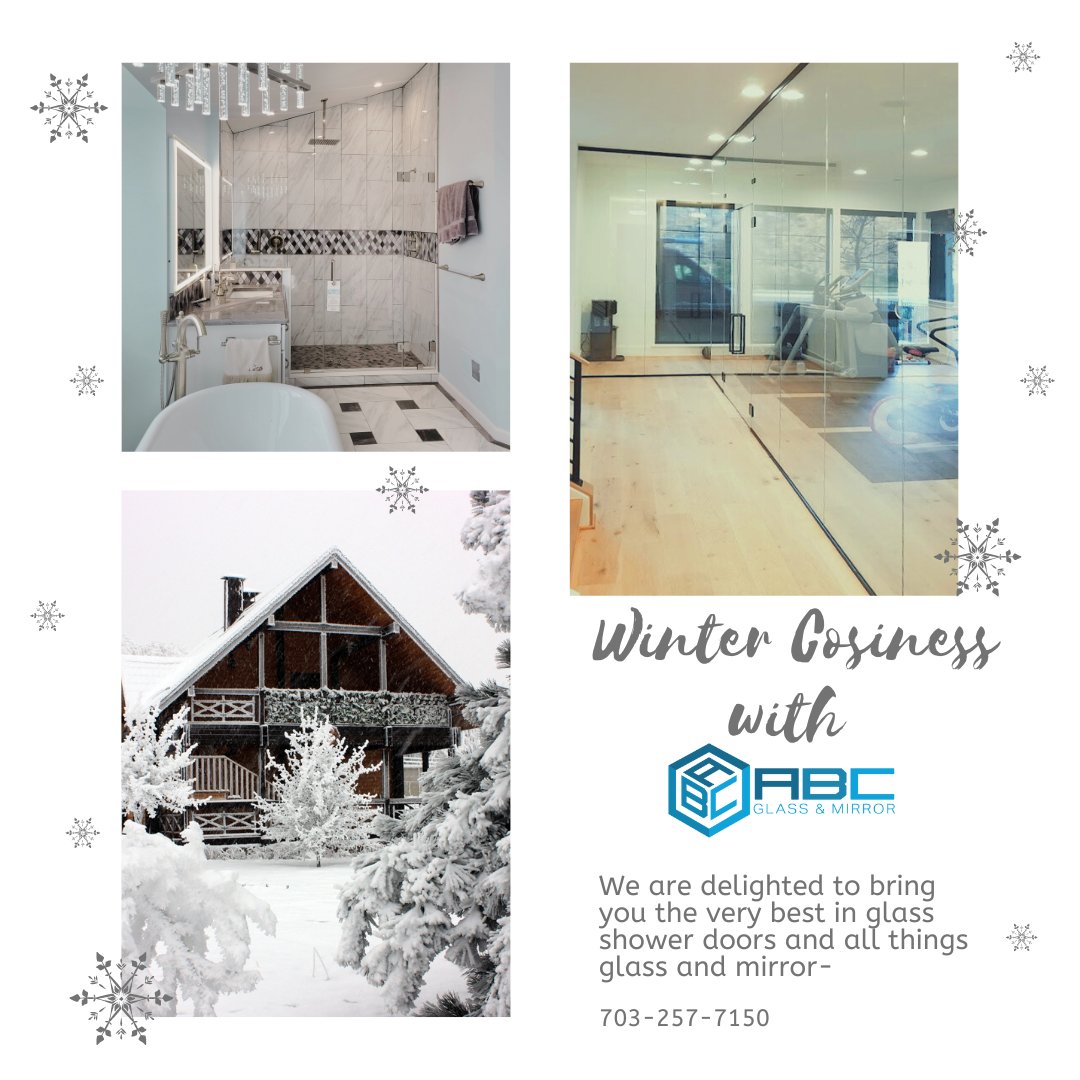 Make your home cozy and comfortable with glass shower doors and all things glass and mirror. Call today to get started on your home glass project that will bring you the comfort you want at 703-257-7150!  #showerdoors #glassrooms #glasswalls