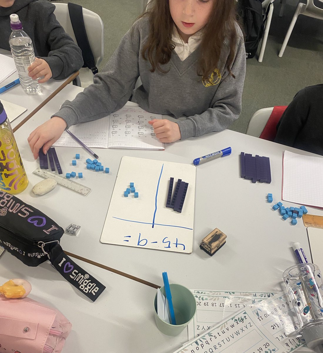 leck_miss's tweet photo. P4 have been developing their subtraction skills using concrete materials. They are becoming more confident when having to exchange. @AttainRen @stcharlespais https://t.co/WYZzthdxcM