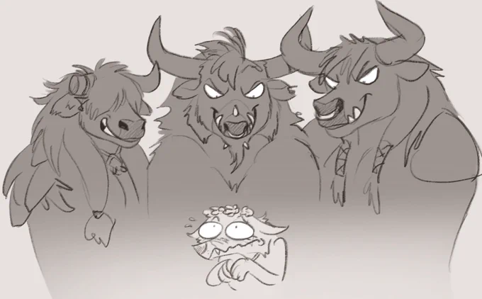 Silly doodles of guild activities over the year 🐮