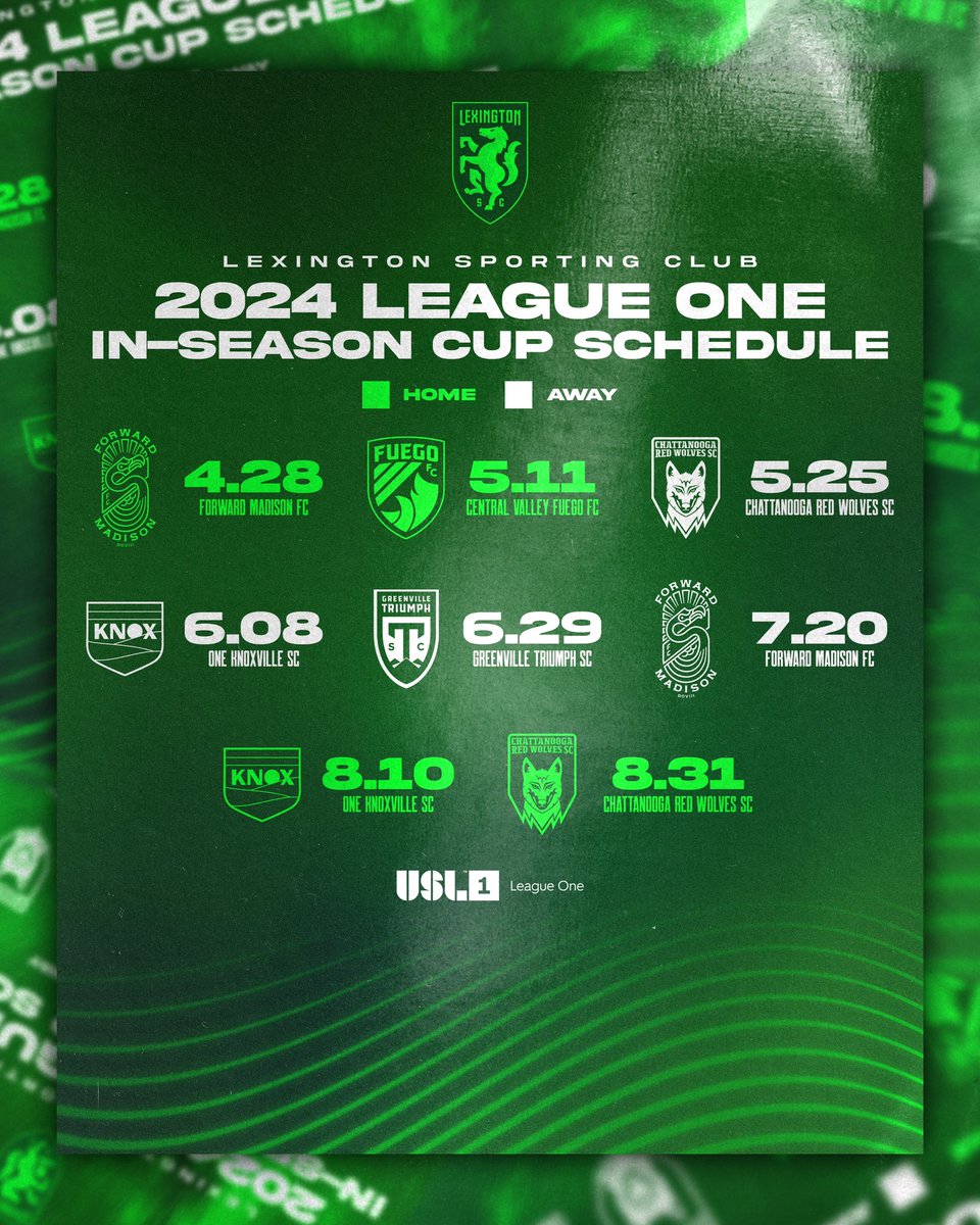 𝐒𝐇𝐀𝐊𝐈𝐍𝐆 𝐓𝐇𝐈𝐍𝐆𝐒 𝐔𝐏 𝐅𝐎𝐑 𝟐𝟎𝟐𝟒! 🫨 USL League One is introducing an in-season cup for the upcoming 2024 campaign 🏆🤩 Check out our schedule for the competition! ⬇️ #LexGo