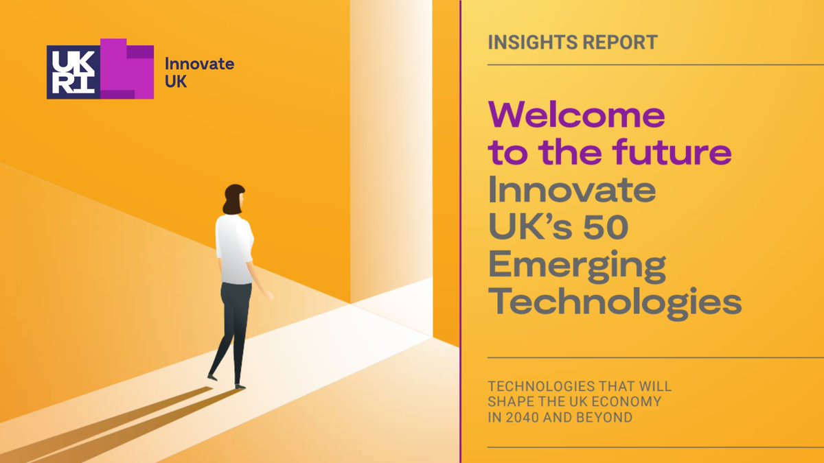 REPORT LAUNCH: Innovate UK is excited to announce the launch of the 50 Emerging Technologies report. Unveiling new technological breakthroughs, this report showcases the most exciting innovations destined to become a part of our everyday lives. Read more ow.ly/yfzt30synlr