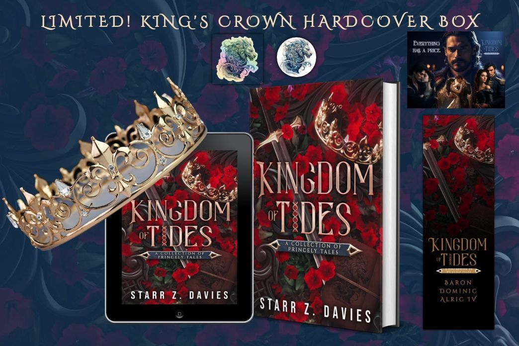 SZDavies's tweet photo. It's launch day, and today only you can get the official King's Crown with your order! Hurry, though. I only have 5 available.
Welcome to the grimdark, post-apocalyptic realm of the Kingdom of Tides!
https://t.co/CeCCNuOoaF
#limitededitionbooks #fantasybooks #royaltytrope https://t.co/WKk6V9zOtg