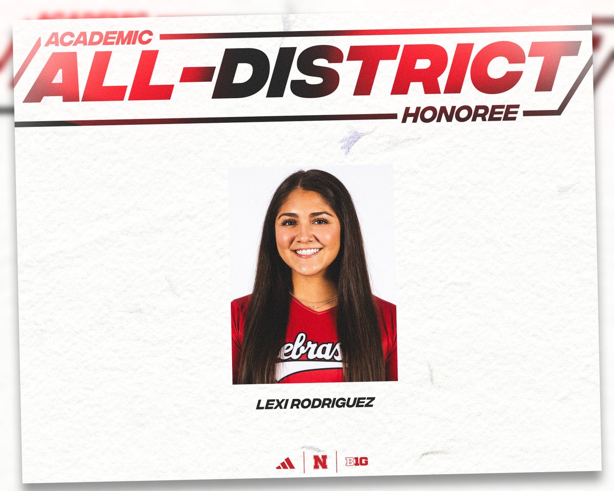 Big ups to @Alexis14Rod! 📚⭐️ The junior has been named to the Academic All-District list! 🔗 :go.unl.edu/kh2g