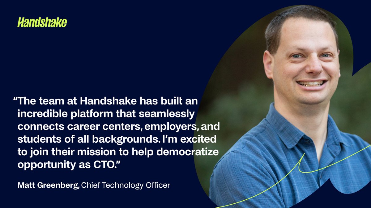 We’re thrilled to welcome Matt Greenberg to #TeamHandshake as our Chief Technology Officer. Matt has spent the past 20 years as a software engineer and engineering leader at both B2B and B2C companies. He joins us from Reforge and Credit Karma.