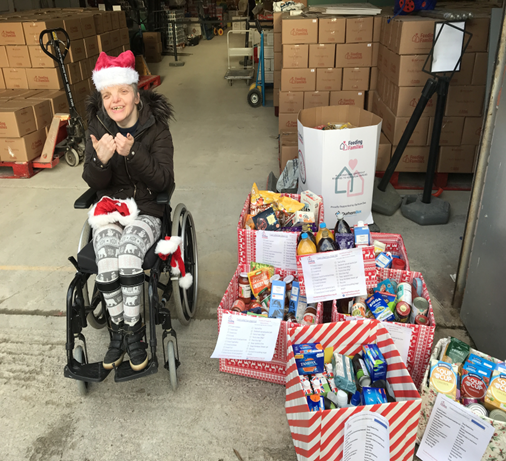 Laura Clark dropping off donations from Welford Centre to the Feeding Families charity. Thank you to everybody who kindly donated food and toiletries to this wonderful cause.
