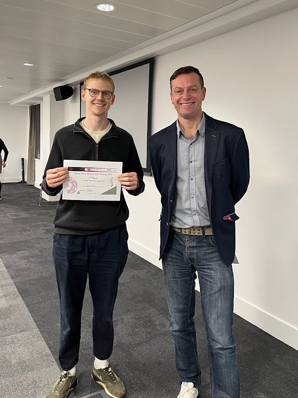 We had some amazing flash talks from our 4th years at the symposium. The prize for 3rd place went to Rowan Walters, the prize for 2nd place went to Derek Bell @DerekBe07634622 and the prize for 1st place went to Adam Parker @adam_ahp. Congratulations! #WRDTP2023