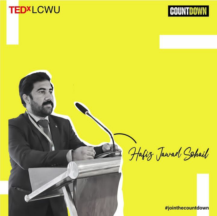 TEDxLCWU's tweet photo. PRESENTING OUR TEDXLCWU SPEAKER HAFIZ  JAWAD SOHAIL. https://t.co/J4CDPVwAIs
